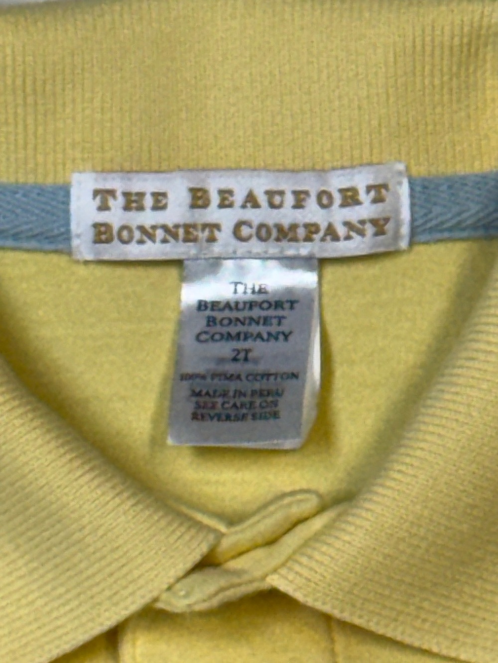 The Beaufort Bonnet Company: Boys Yellow Cotton Polo, Size 2T - Picture 3 of 7